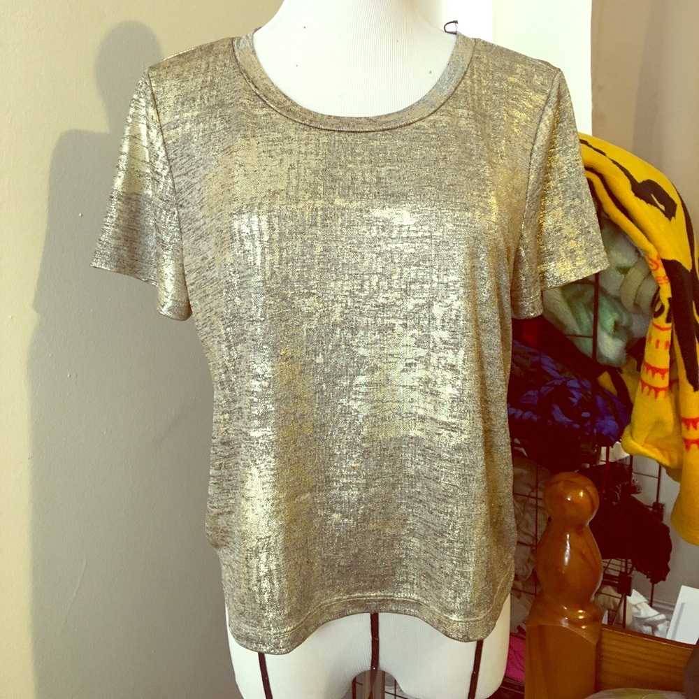 Metallic crop top